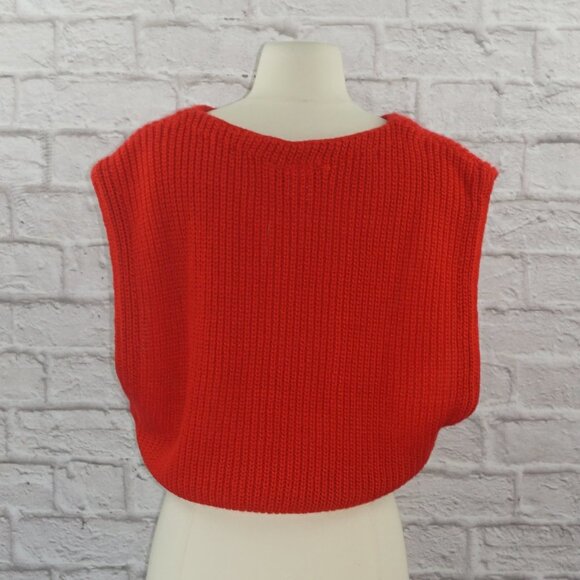 Vintage 70s DVF Diane Von Furstenberg Red Knit Sweater - Picture 3 of 10